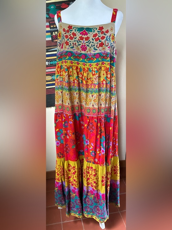 NATURAL LIFE Dresses & Skirts - NWT Natural Life Patricia Boho Patchwork Floral Maxi Dress Size XL Hippy